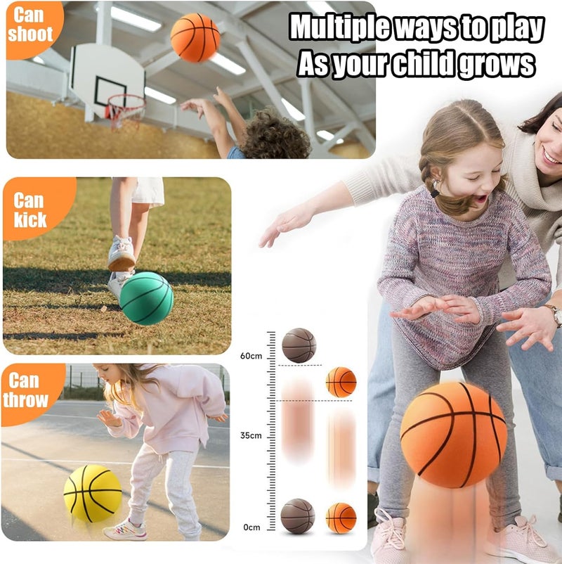 Sprstar Silent Basketball Size 7 (29.5") - Upgrade Foam Basketball Arcade Game Indoor,Ball for Quiet Dribbling and Indoor Training,Pro PU Foam Ball – Higher Bounce - Image 5